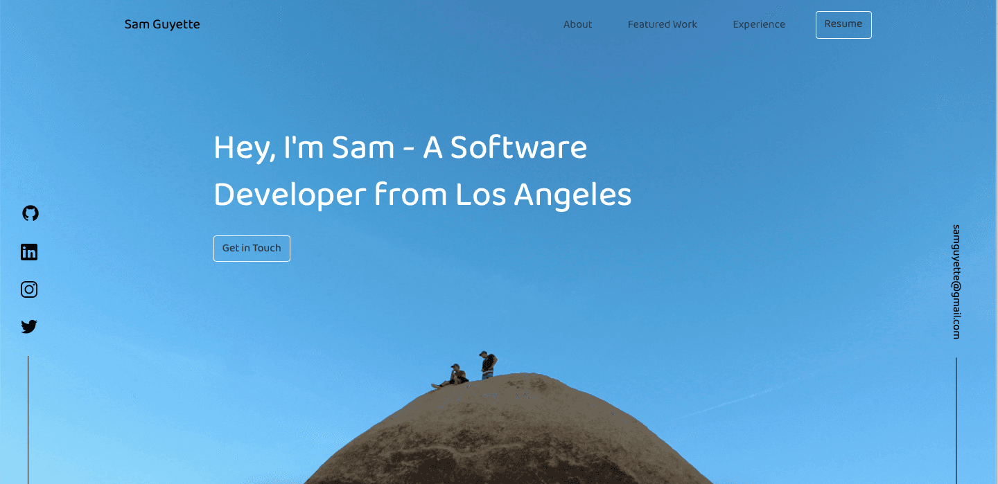 Screenshot of samguyette.com (v1)